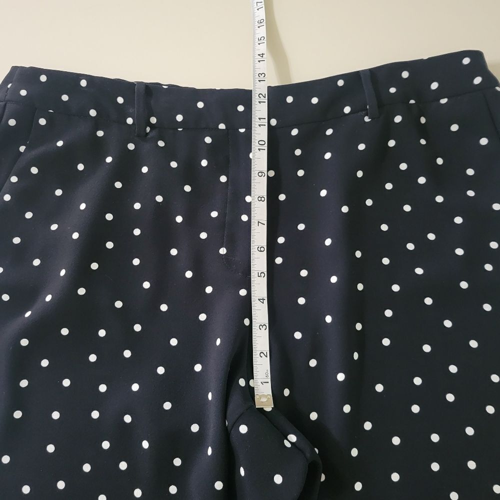 Talbots Navy Dotty Print Capris Pant View 5